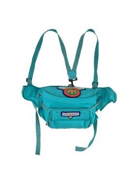 Gucci 2-Way Terry Cloth Patch Waist Bag Green
